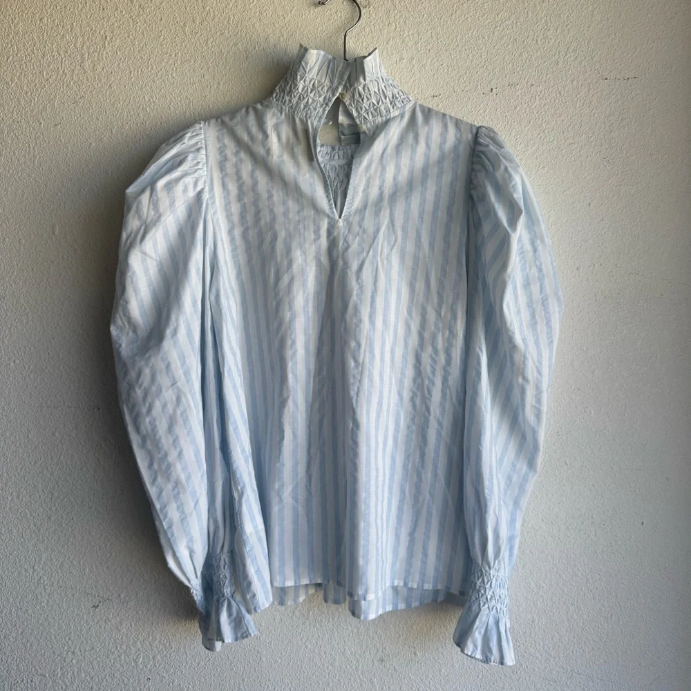 NWOT CITIZENS OF HUMANITY Vittoria Blouse in Sea Stripe - Picture 3 of 7
